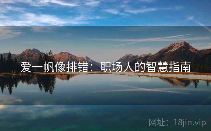 爱一帆像排错:职场人的智慧指南 爱一帆像排错:职场人的智慧指南